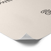 Black Beard Model, Men Barbers Price List Poster (Ecke)