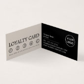 Black Beard Model, Men's Barbers, Loyalty Card, Visitenkarten (Innenseite)