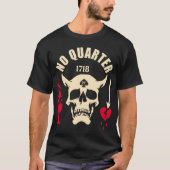 Black Beard No Quarter 1718 T-Shirt (Vorderseite)