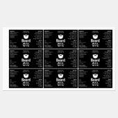 Black Beard Oil Label 1 OZ 30 ml Kosmetische Flasc Etiketten (Blatt)