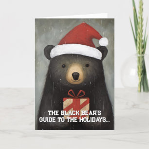 Black Bears Leitfaden für die Feiertage Weihnachts Karte