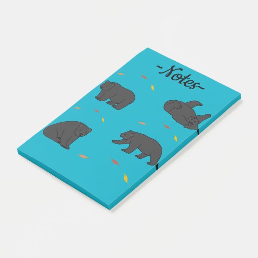 Black Bears Post-it Klebezettel (angewinkelt)