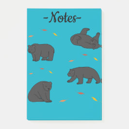 Black Bears Post-it Klebezettel