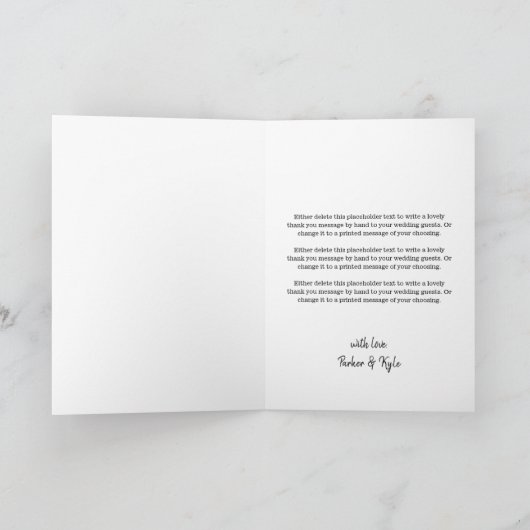 Black Beautiful Arch Wedding Foto Liebe & Danke (Innenseite)