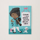 Black Beautiful und Brave Girl Jigsaw Puzzle (Vertikal)