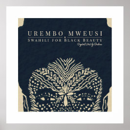 Black Beauty African Woman Tribal Face Markings Poster