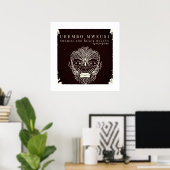 Black Beauty African Woman Tribal Face Markings Poster (Heimbüro)