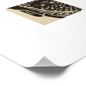 Black Beauty African Woman Tribal Face Markings Poster (Ecke)