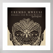 Black Beauty African Woman Tribal Face Markings Poster (Vorne)
