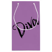 "Black Beauty Diva" kleine Geschenktasche Geschenktüte (Rückseite)