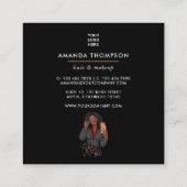 Black Beauty Fashion Business Card Quadratische Visitenkarte (Rückseite)