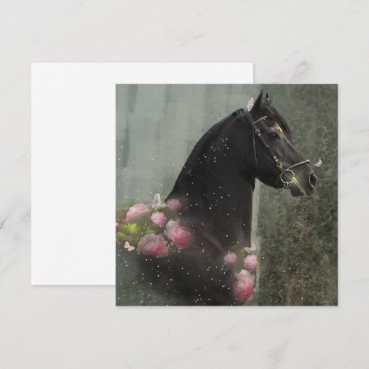 Black Beauty Friesian Horse - Grußkarte (Vorne/Hinten)