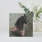 Black Beauty Friesian Horse - Grußkarte (Stehend Vorderseite)