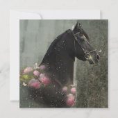 Black Beauty Friesian Horse - Grußkarte (Vorderseite)