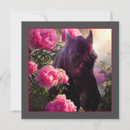 Black Beauty Friesian Horse - Grußkarte Feiertagskarte