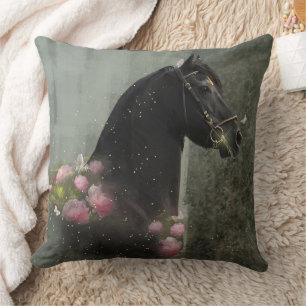 Black Beauty Friesian Horse - Kissen