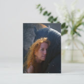 Black Beauty Friesian Horse - Postcard Postkarte (Stehend Vorderseite)