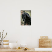 Black Beauty Friesian Horse - Poster (Küche)