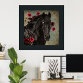 Black Beauty Friesian Horse - Poster (Heimbüro)