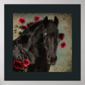 Black Beauty Friesian Horse - Poster (Vorne)