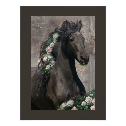 Black Beauty Friesian Horse - Poster (Vorne)