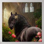 Black Beauty Friesian Horse - Poster (Vorne)