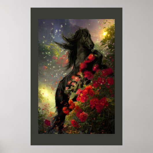 Black Beauty Friesian Horse - Poster (Vorne)