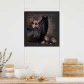 Black Beauty Friesian Horse - Poster (Küche)