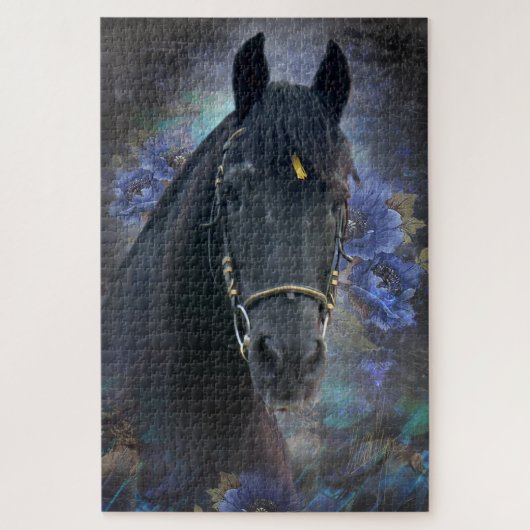 Black Beauty Friesian Horse - Puzzle (Vertikal)