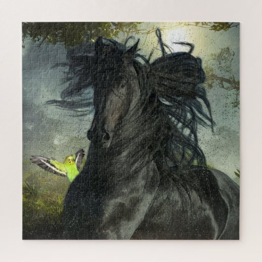 Black Beauty Friesian Horse - Puzzle (Vertikal)