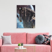 Black Beauty Friesian Horse - Wrapped Canvas Leinwanddruck (Insitu (Wohnzimmer))