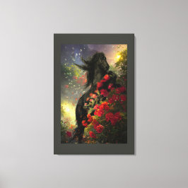 Black Beauty Friesian Horse - Wrapped Canvas Leinwanddruck