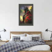 Black Beauty Friesian Horse - Wrapped Canvas Leinwanddruck (Insitu (Schlafzimmer))