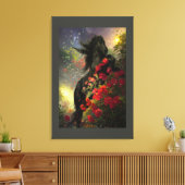 Black Beauty Friesian Horse - Wrapped Canvas Leinwanddruck (Insitu (Wohnzimmer))