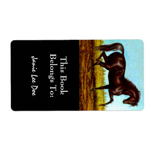 Black Beauty Horse Buchzeichen Buchzeichen Labels
