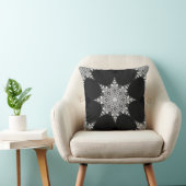 Black Beauty Mandala Snowflake Cushion Kissen (Stuhl )