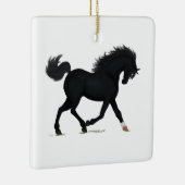 Black Beauty Personalized Christmas Horse Pony Cer Keramikornament (Rechts)