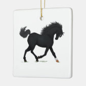 Black Beauty Personalized Christmas Horse Pony Cer Keramikornament (Links)