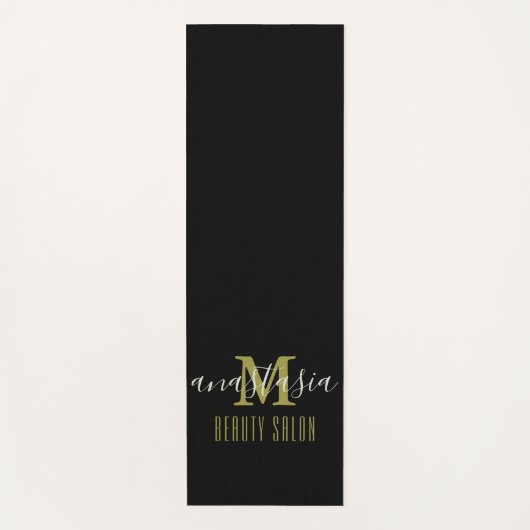 Black Beauty Salon von Anastasia Monogram Yogamatte (Vorderseite)
