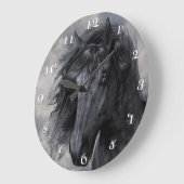 Black Beauty Wall Clock Große Wanduhr (Winkel)