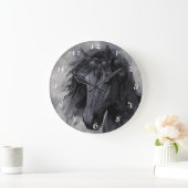 Black Beauty Wall Clock Große Wanduhr (Zuhause)