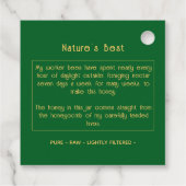 Black Bee Honey Label Metallic Gold Text (Rückseite)