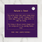 Black Bee Honey Label Metallic Gold Text (Rückseite)