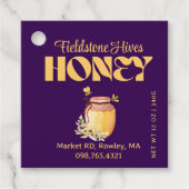 Black Bee Honey Label Metallic Gold Text (Vorderseite)