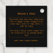 Black Bee Honey Label Metallic Gold Text (Rückseite)