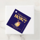 Black Bee Honey Label Metallic Gold Text (Beispiel)