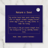 Black Bee Honey Label Metallic Gold Text  (Rückseite)