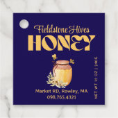 Black Bee Honey Label Metallic Gold Text  (Vorderseite)