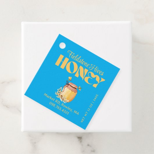 Black Bee Honey Label Metallic Gold Text  (Beispiel)