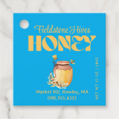 Black Bee Honey Label Metallic Gold Text  (Vorderseite)